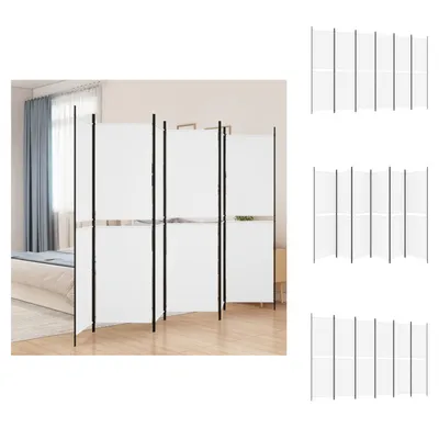 Produktbild von vidaXL 6-tlg. Paravent Weiß 300x200 cm Stoff -  Raumteiler