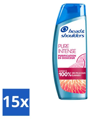 Zdjęcie produktu dla 15 sztuk szamponu Head & Shoulders Anti-Schuppen o działaniu intensywnym, zapach grapefruit, pojemność 250 ml - zestaw ekonomiczny