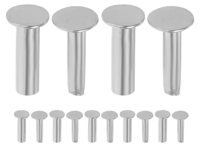 7 Paar Edelstahl-Nieten für Messergriffe, Silber, 1,6 x 0,7 x 0,7 cm