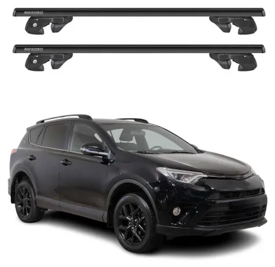 Produktbild von Dachträger Grundtäger für Toyota RAV4 V 2019-2025 Alu 90kg Schwarz 2tlg