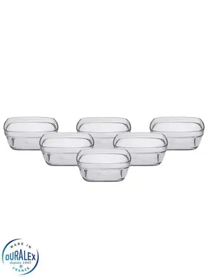 Produktbild von Duralex Set von 6 Lys Schüssel, quadratisch, stapelbar 17 cm , 115 ml