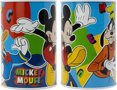 Produktbild von Disney Mickey Maus Goofy Donald Kinder XL Spardose aus Weißblech 1000 ml