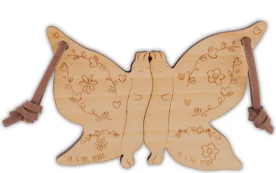 Produktbild von Mr. & Mrs. Panda Partner Schlüsselanhänger Schmetterling verliebt - Geschenk, paar, Pärchen, Freundin, Hochzeit, Freund, Liebe, Liebes