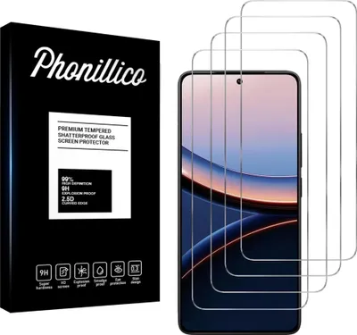 Immagine prodotto di Vetro temperato per Xiaomi Poco F7 ULTRA 5G [4 pezzi] Pellicola protettiva dello schermo Vetro resistente antigraffio Phonillico®