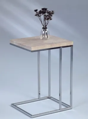 Produktbild von Beistelltisch Guido in grau - MDF Nachbildung in Betonoptik - 38 x 43 x 62.5 cm