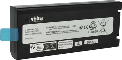Produktbild von vhbw Akku Ersatz für Panasonic CF-VZSU30U, CF-VZSU30B, CF-VZSU30A, CF-VZSU30 für Notebook (7400 mAh, 7,4 V, Li-Ion)