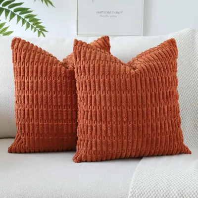 Produktbild von Kissenbezüge Kordsamt 2er Set 40x40 cm Karamell