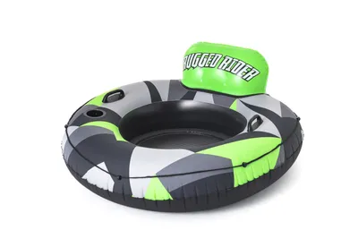 Produktbild von Bestway 43280 Schwimmring Rugged Rider I Ø135cm mit Lehne Getränkehalter Mesh