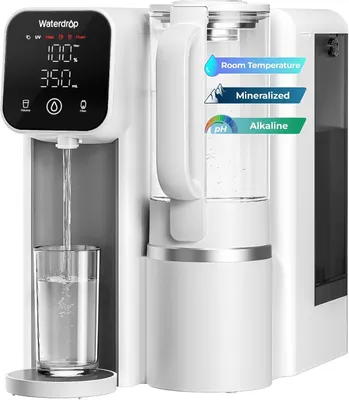 Produktbild von Waterdrop M6SL Mineralisiertes Auftisch Osmoseanlage, Raumtemperatur | Glaskaraffe, 8-Stufen-Filtration, 3:1 Rein- zu Abwasser, NSF/ANSI 58 & 372 , BPA-frei