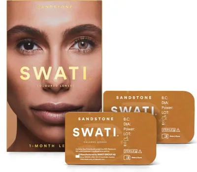 Zdjęcie produktu dla Soczewki kolorowe Swati 1-miesięczne Sandstone 1 para