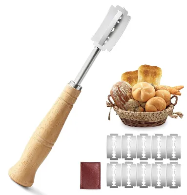 Bäckermesser-Set, 10 Stück, 19 cm, Grignette, Brotritzwerkzeug