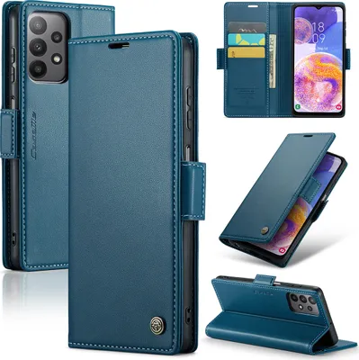 Obrázek produktu pro Galaxy A23 Case, kožené pouzdro s funkcí stojánku pro Samsung Galaxy A23 5G/4G Blue