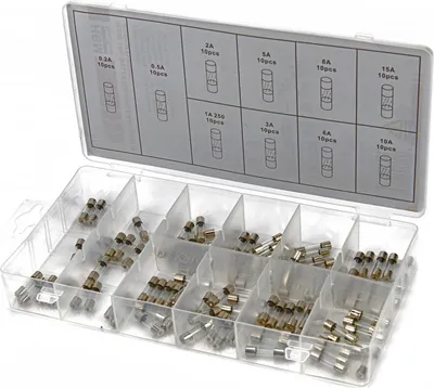 Obrázok produktu pre Sada automobilových poistiek 5 x 20mm, 0,2 - 15A, 100ks