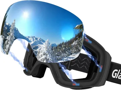 Produktbild von Skibrille für Wintersport, magnetischer Linsenwechsel, 100% UV400, beschlagfrei