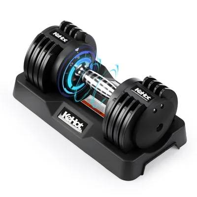 Produktbild von Verstellbare Kurzhantel 12 kg, 5-stufige Gewichtseinstellung 2–12 kg, Kompakte Hantel mit Stahlplatten, Fitness Hantel für Home Gym Krafttraining