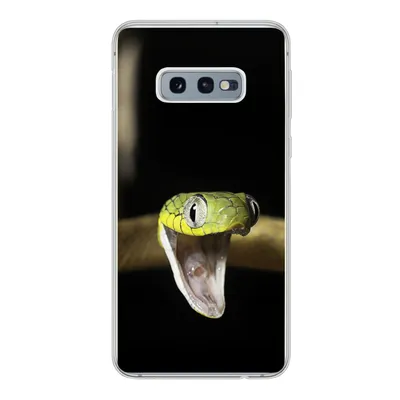 Produktbild von MuchoWow® Handyhülle Schutzhülle Hülle für Samsung Galaxy S10e Schlange - Tier - Schwarz Silikon Softcase Handy Hülle - Handy