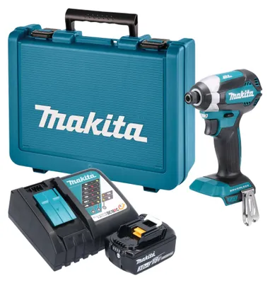 Zdjęcie produktu dla Makita DTD 153 RF1E Akumulatorowa wkrętarka udarowa 18 V 170 Nm 1/4" bezszczotkowa + 1x akumulator 3,0 Ah + ładowarka + walizka