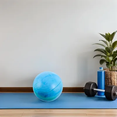 Produktbild von 3 Stück kleiner aufblasbarer Pilates-Gymnastikball aus PVC – rutschfester Trainingsball für Yoga, Fitness und Gleichgewichtstraining