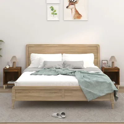 Produktbild von vidaXL Nachttische 2 Stk. Räuchereiche 40x35x50 cm
