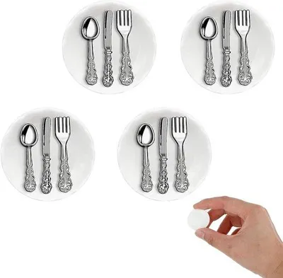 Immagine prodotto di Set di accessori da cucina in miniatura 1:12, 8 pezzi