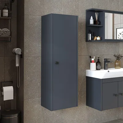 Obrázok produktu pre Skye Decor, kvalitná kúpeľňová skrinka, farba antracit, rozmer 35x110x30 cm, 100% melamín | 12345
