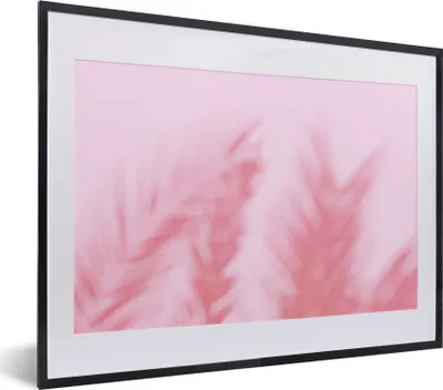 Produktbild von MuchoWow® Gerahmtes Poster Pflanzen - Blätter - Rosa 40x30 cm - Poster mit Schwarzem Bilderrahmen Wandposter Rahmen Foto Bilder - Bilderrahmen - Poster im Rahmen