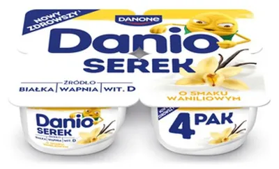 Obrázok produktu pre Serek homogenizowany Danio waniliowy 4 x 130 g