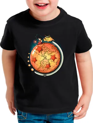 Produktbild von style3 Saiyan Globe Kinder T-Shirt super dragon saiyan z gt