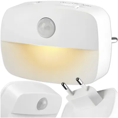 Zdjęcie produktu dla Lampka Nocna Led Z Czujnikiem Ruchu Zmierzchu Na Baterie 3 Tryby Na Ścianę