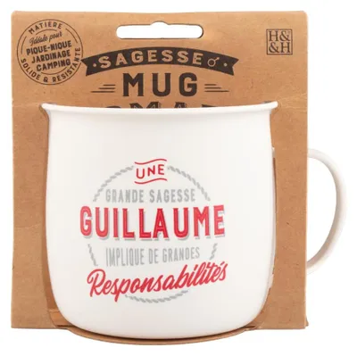 Personalisierte Tee- und Kaffeetasse Guillaume, 400 ml, Melamin