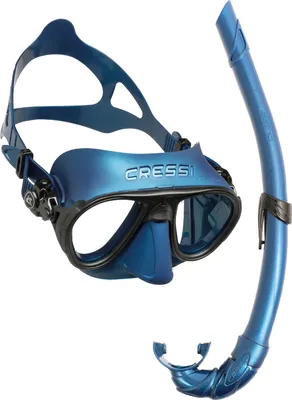 Produktbild von Cressi Tauchermaske, Apnoemaske Schnorchelset Calibro & Corsica blau
