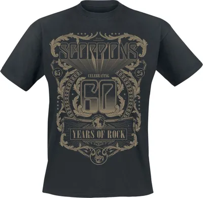 Produktbild von Scorpions T-Shirt Herren 60 Years Of Rock schwarz XXL