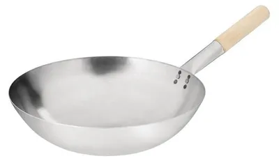 Produktbild von Vogue Stahl Wok runder Boden 35,5cm