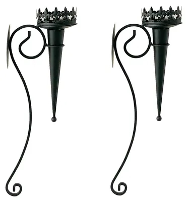 Produktbild von 2 x Wandkerzenhalter Wandleuchter Kerzenleuchter Stumpenkerzen Metall