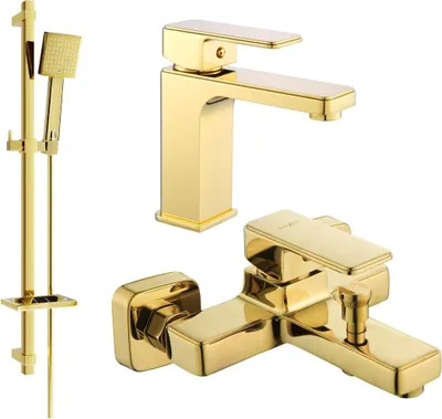 Produktbild von Mexen Cetus DQ45 Badewannenset, Gold - 744303DQ45-50