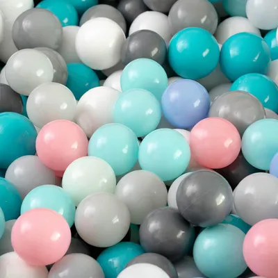 Produktbild von HOME DELUXE - Spielbälle Spin - Bälle für Bällebad - Pastellfarbe, 120 Stück I Babybälle Kugelbad Plastikbälle