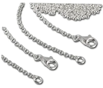 Imagen del producto de Collar de plata de ley 925 con dijes, 2 unidades, 70 cm cada uno, modelo D3FC00297-2