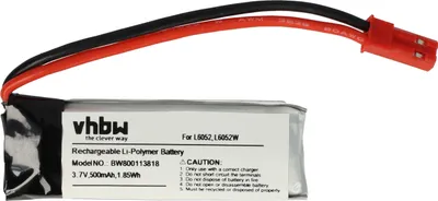 Produktbild von vhbw Akku kompatibel mit Lishi Toys L6052W, L6052 Drohne Multicopter Quadrocopter (500 mAh, 3,7 V, Li-Ion)