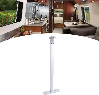 Zdjęcie produktu dla noga stolika RV 720 mm z podstawą T, składana, stabilna podpora, stop aluminium, zdejmowana, do przyczep turystycznych, łodzi