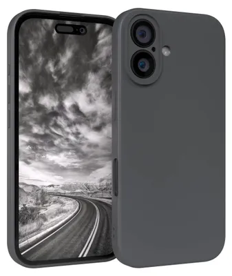 Produktbild von EAZY CASE - TPU Hülle für Apple iPhone 16, TPU Case stoßfeste Handyhülle, weiches Cover mit Kameraschutz, Silikonhülle in Grau