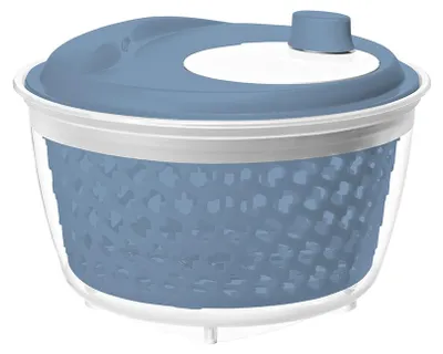 Produktbild von Rotho Salatschleuder 4,5L Fresh - Salattrockner 25 x 25 x 16,5 cm - Salat Schleuder mit Kurbel und Siebeinsatz - Gemüseschleuder mit Antirutschfüßen