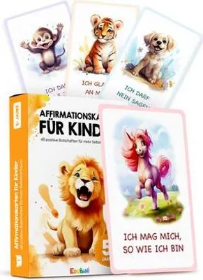 Produktbild von Affirmationskarten für Kinder - Tierwelt Edition