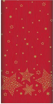 Produktbild von PAPSTAR Weihnachts-Tischdecke "Christmas Shine" 1,80 x 1,20 m rot