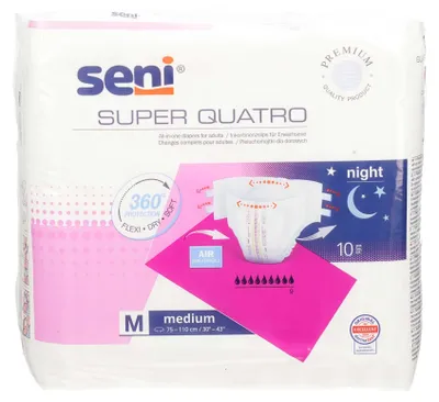 Obrázok produktu pre Inkontinenčné nohavice Super Seni Quatro, veľkosť S-XL - 10 kusov - M | balenie (10 kusov)