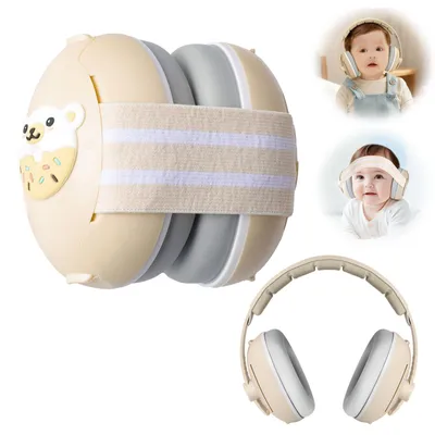Imagen del producto de Protectores auditivos para bebés, ajustables, para niños de hasta 48 meses, protectores de oídos para niños, ideales para entornos ruidosos