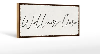 Produktbild von Holzschild Hinweis 27x10cm Wellness-Oase