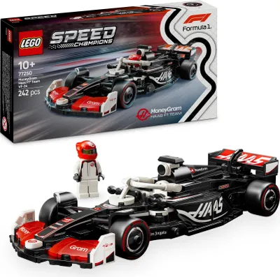 Produktbild von LEGO Speed Champions MoneyGram Haas F1 Team VF-24 Rennauto - Spielzeug mit Formel 1 Minifigur zum Sammeln - Modell und Geschenk für Jungen & Mädchen ab 10 Jahren und erwachsene Motorsport Fans 77250
