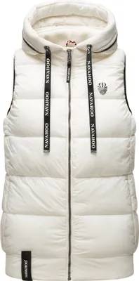 Produktbild von Navahoo Damen Weste Frühling Steppweste Kapuze Übergangsjacke Bodywarmer KASSIDY Off White Gr. 36 - S