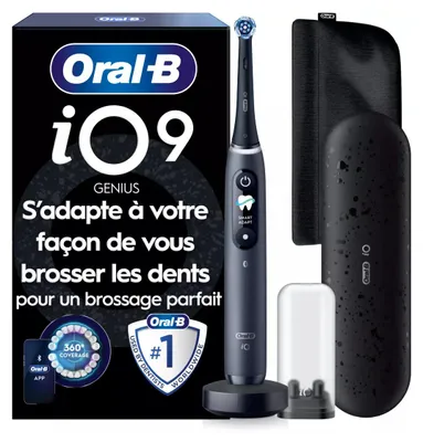 Image de Brosse à Dents Oral-b Io9 Noire Technologie Magnétique, 7 Modes, étui De Charge Connecté - Oral-b