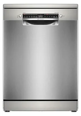 Produktbild von Bosch Serie 4 SMS4HTI03E, Freistehend, Standardgröße (60 cm), Edelstahl, Schwarz, Tasten, 1,75 m